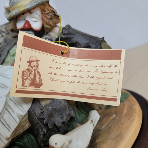 Emmett Kelly Jr. By Flambro No Loitering Clown Signed Porcelain Figurine - Picture 10 of 17